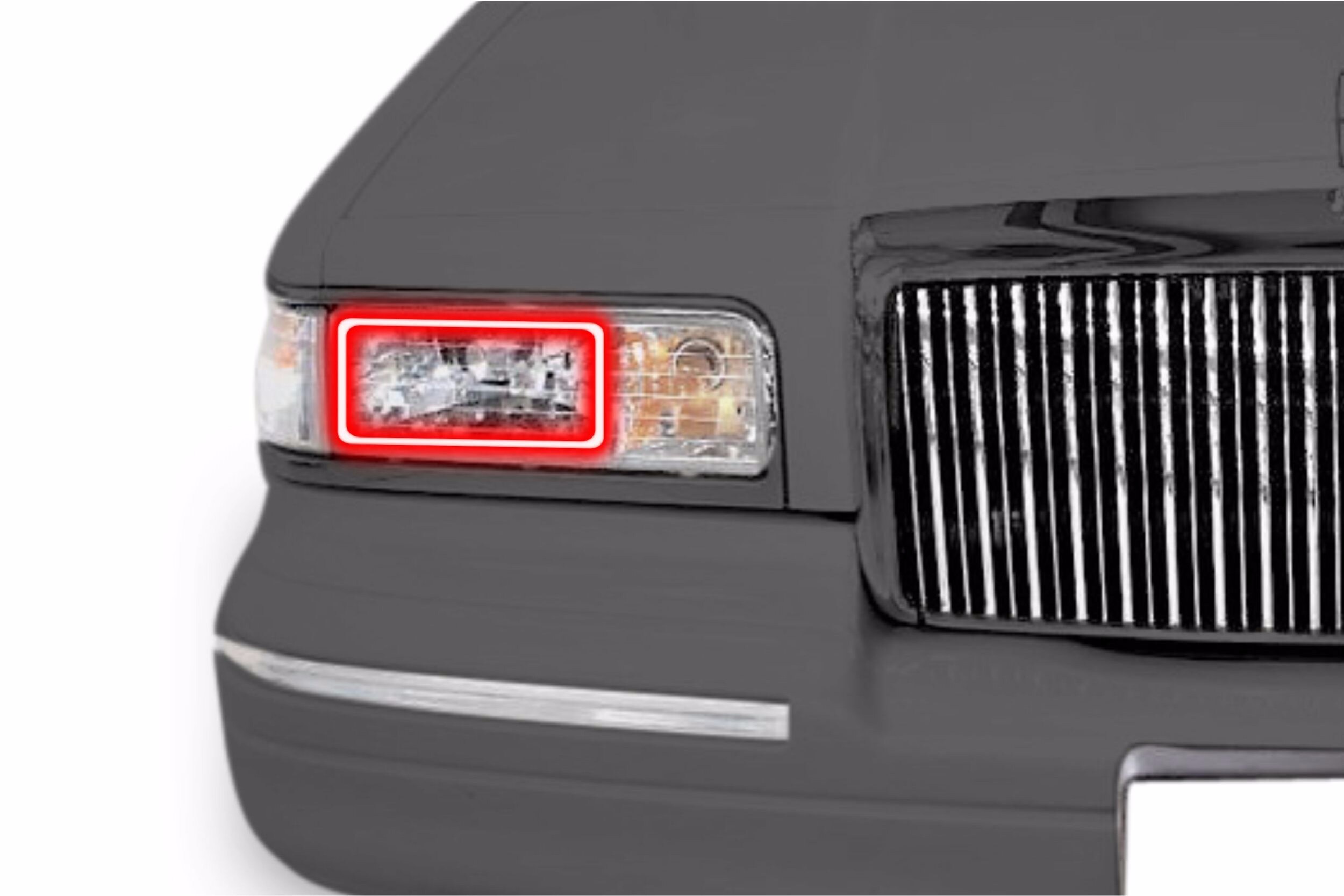 lincoln town car halo headlights